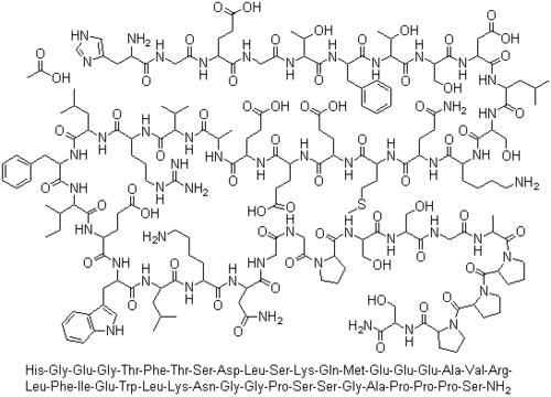 Exenatide Acetate - White to Off-White Powder, â¥98% Purity, Peptide Content >80%, Soluble in Water, Sterile Nitrogen-Sealed Vials