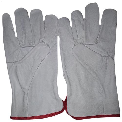 Driving Glove - Leather Material Full Finger Style Customized Color and Palm | Breathable Quick Dry Waterproof Interlock Lining Red Tape Binding