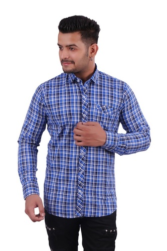 Mens Checked Long Sleeve Shirt