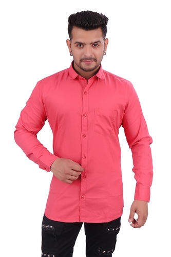 Mens Plain Casual Shirt - 100% Cotton
