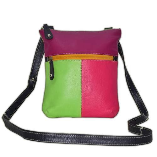 Multi Color Leather Crossbody Sling Bag
