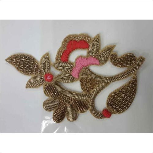 Decorative Motifs - One Sided Embroidered Design | Golden Color with Intricate Detailing for Elegant Home DÃ©cor Accents