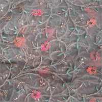 Net Embroidery Fabrics - Silk Material, Embroidered Texture | Ideal For Saree And Gown Creations