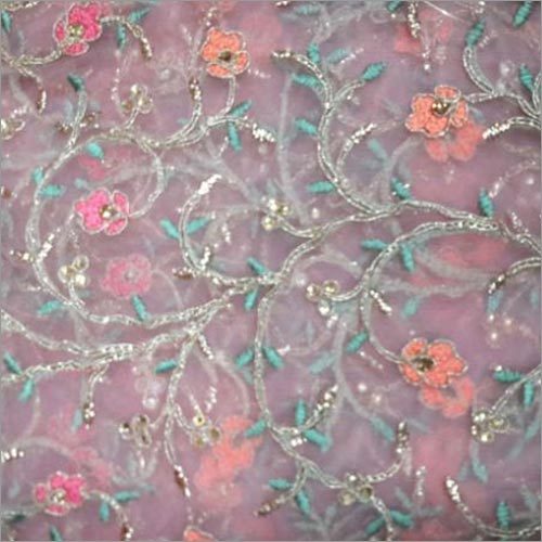 Embroidered Fabrics - Silk Material | Luxurious Embroidered Texture for Elegant Sarees and Gowns