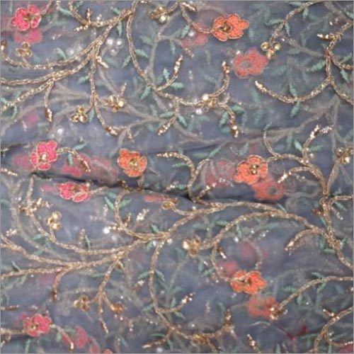 Embroidery Cloths - Silk Material, Embroidered Texture | Ideal for Sarees and Gowns, Exquisite Design for Elegant Attire