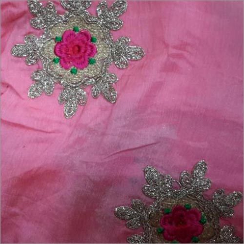 Hand Embroidery Fabrics - Silk Material, Embroidered Texture | Ideal for Elegant Sarees and Stunning Gowns