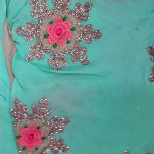 George Embroidery Fabrics - Silk, Embroidered Texture | Ideal for Elegant Sarees and Gowns
