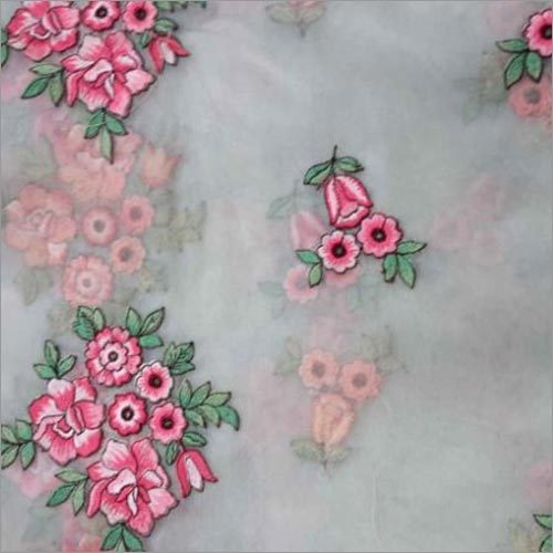 Net Embroidery Soft Fabrics - Silk Material, Embroidered Texture | Ideal for Elegant Sarees and Gowns