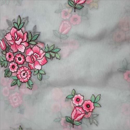 Net Embroidered Fabrics - Silk Material, Embroidered Texture | Perfect For Elegant Sarees And Gowns