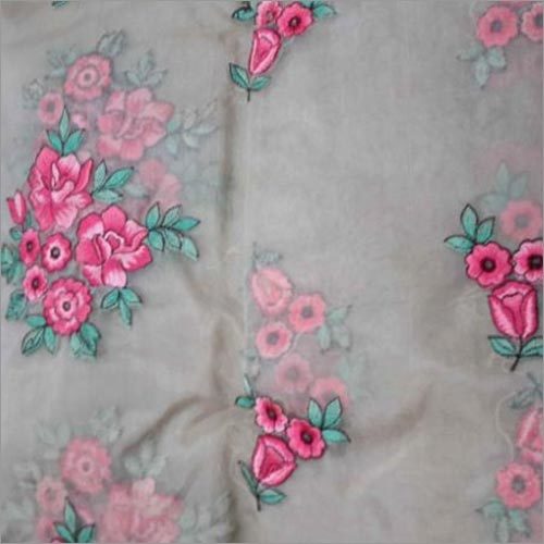 Soft Embroidery Fabrics - Silk Material, Embroidered Texture | Perfect for Stylish Sarees and Elegant Gowns