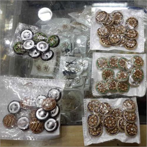 Multicolor Borders Embroidery Buttons