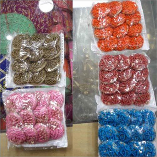 Orange Borders Embroidery Buttons