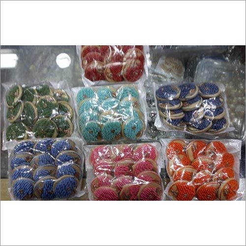 Blue Borders Embroidery Buttons