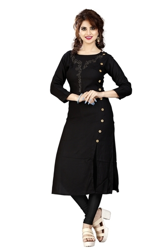 Black Kashmiri Kurtis