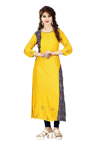 Yellow Traditional Kurti