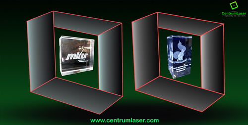 Logo Engraved In 3D Crystal