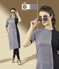 Grey & Black Pakistani Kurti