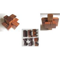 Intersecting Wooden Logs Puzzle