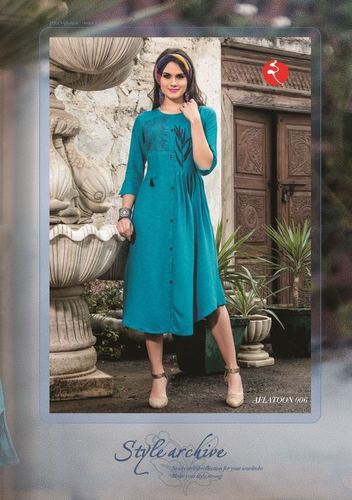 Blue Winter Kurtis