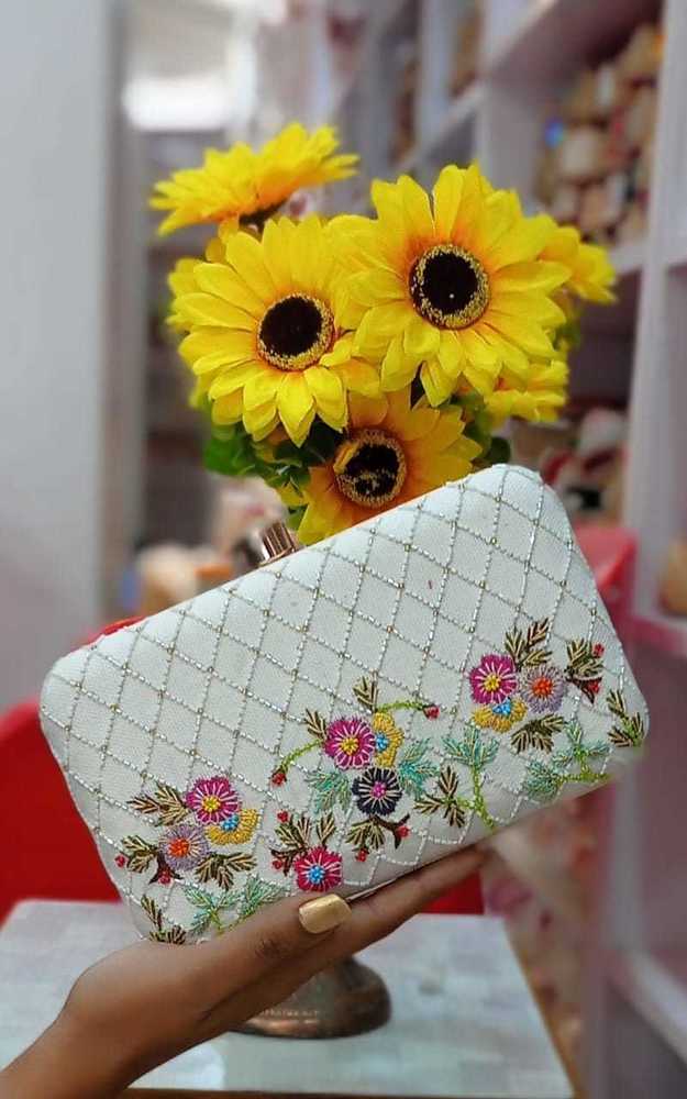 White Unique Designer Clutch