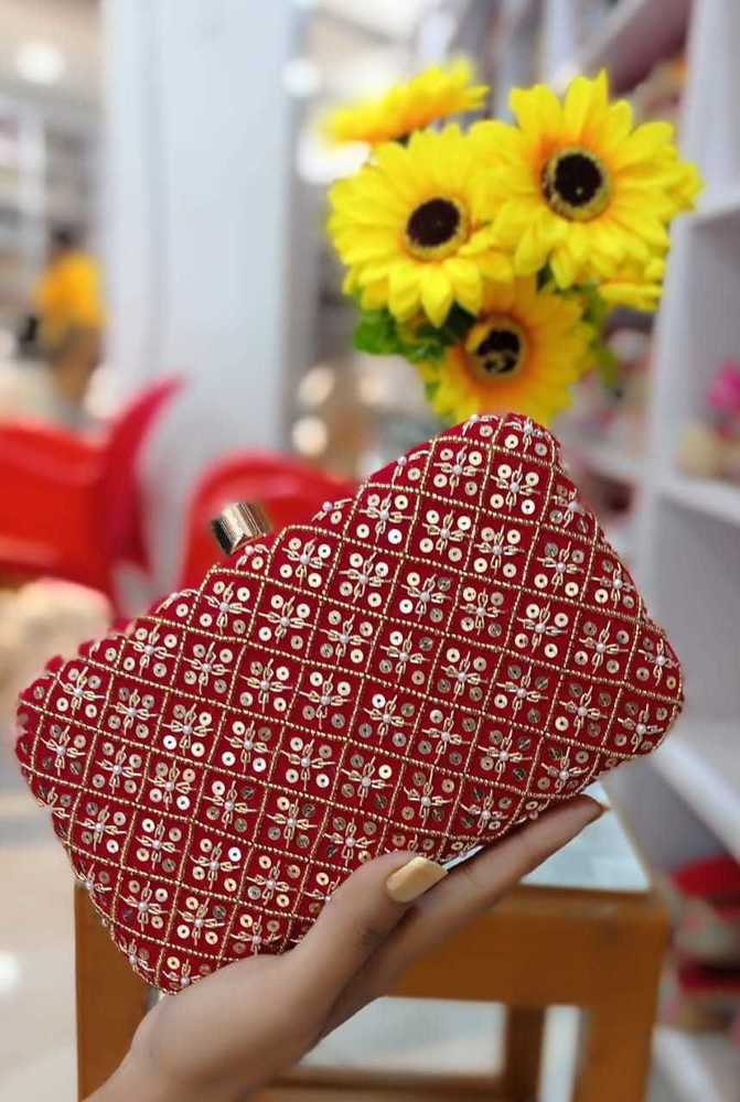 Mahroon Ethnic Stylish Women Clutch
