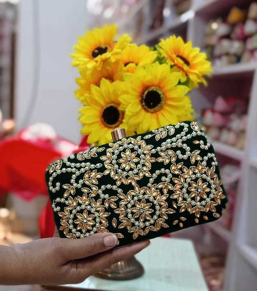 Green Designer Clutch Online