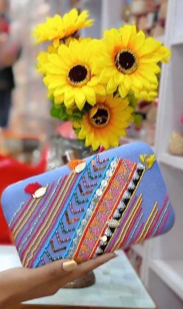 Sky Blue Clutches For Wedding