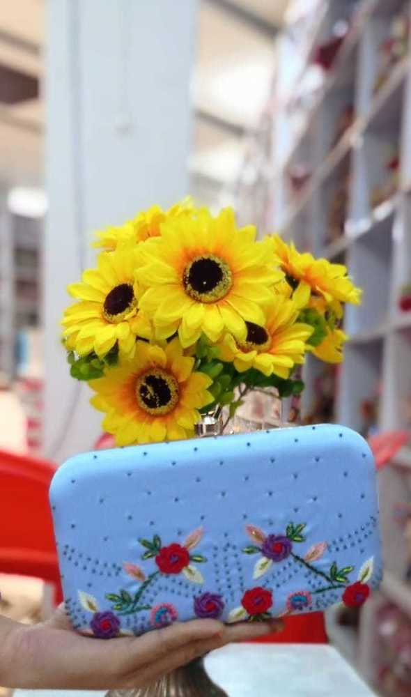 Sky Blue Beautiful Handmade Clutch