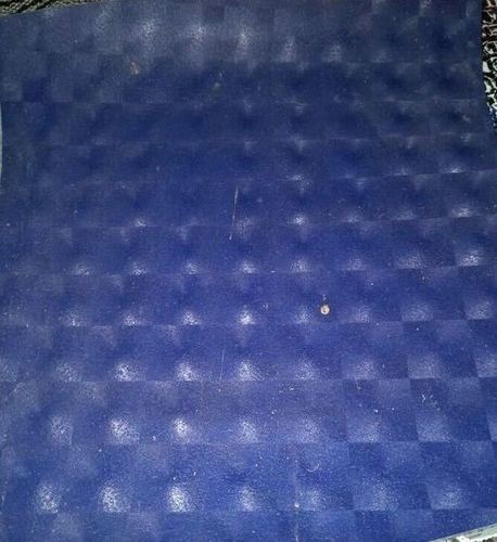 Magic Square Print Leather - Buffalo Split Leather, Various Thicknesses, Blue Color with Square Compartments | Highly Flexible for Versatile Use in Handbags, Jackets, Shoes, and More