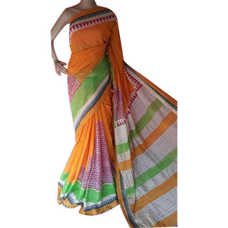 Ladies Block Printed Kerala Cotton Saree