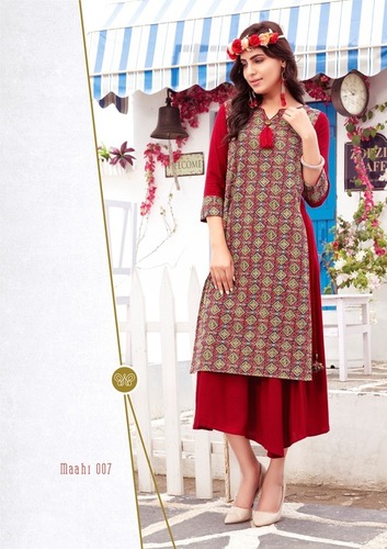 Maroon Pakistani Kurtis