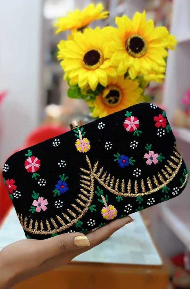 Black Unique Designer Clutch