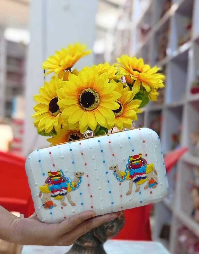 White Beautiful Handmade Clutch