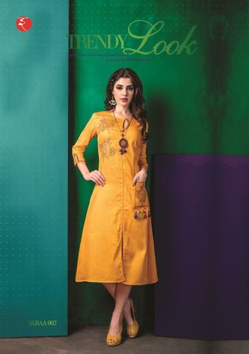 Cotton Embroidered Kurtis