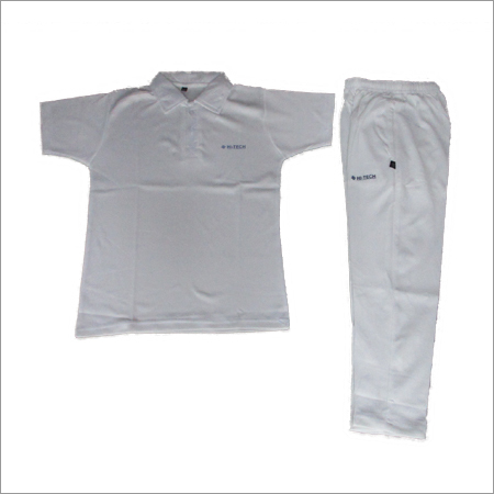 White Cricket Uniform - Premium Quality Cotton Blend, Classic Design and Breathable Fabric