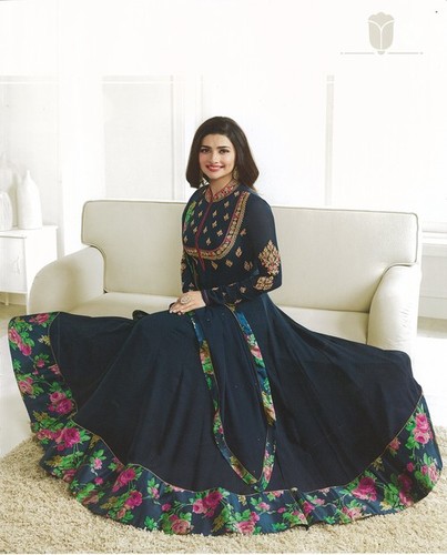 Black Printed Anarkali Suits