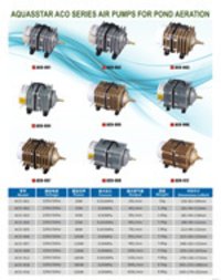 aco series air pumps for pond aeration
