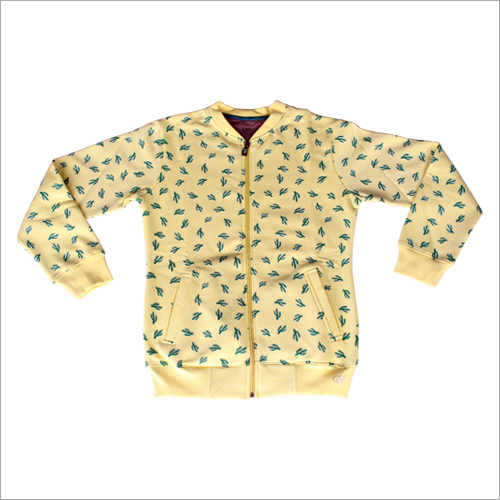 Kids Cotton Jacket - Cotton, Perfect Fit , Cream Yellow | Breathable, Quick Dry, Double Pockets, Easy Zip Closure for Boys