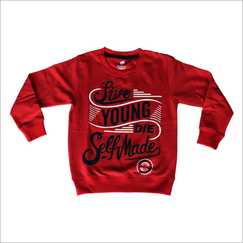 Kids Printed Cotton Jacket - Cotton, Red | Full Sleeves, Breathable, Quick Dry, Washable, Colorful Front Print, Normal Warm Degree
