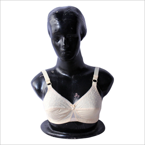 Cotton Bra - Cotton Fabric, Full Coverage, V Neckline, White Color | Soft, Excellent Elasticity, Adjustable Straps for Perfect Fit