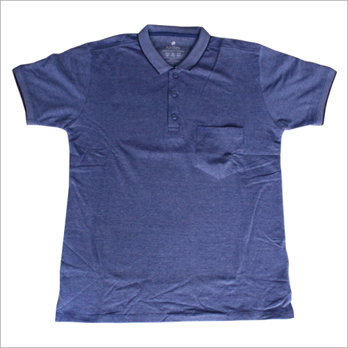 Mens T-Shirt - Cotton, [L, M, XL] Size, Blue Color, V-Neck, Short Sleeves | Shrink Resistant Fabric, Colorfast, Stylish for Weekend Wear