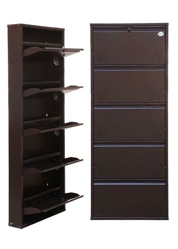 4 Door Full Dark Brown Metallic Shoe Rack At Best Price In Navi Mumbai Maharashtra Nova Enterprises