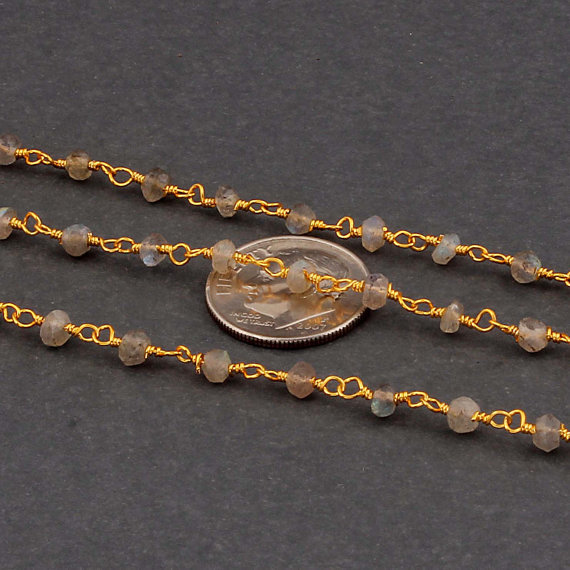 Labradorite Beaded Chain