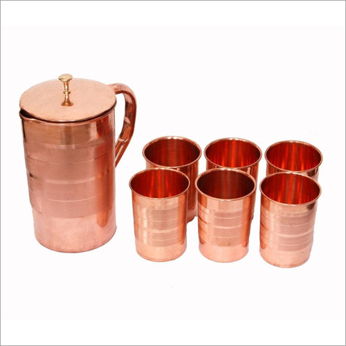 Saga Copper Water Jug