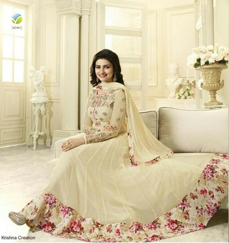 Cream Anarkali Dress