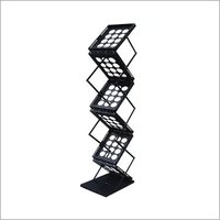 Metal Zig Zag Catalogue Stand, For Display - Color: Black