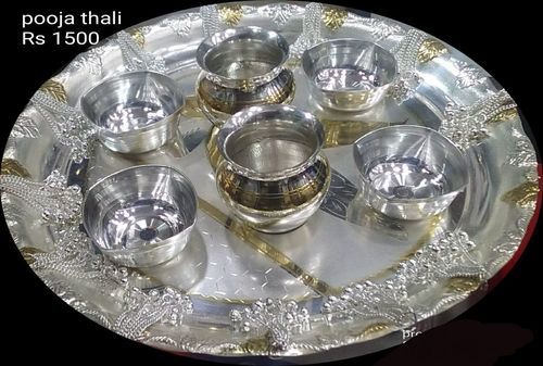 Silver Plated Pooja Thali Manufacturer,Supplier,Wholesaler in Mumbai