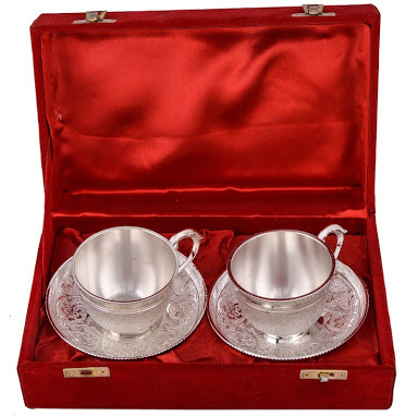 Silver Plated Cup and Saucer By SAGAR SILVER