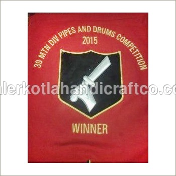 Embroidery Army Banner - Woolen Fabric, Custom Embroidered Design | Ideal for Military Applications