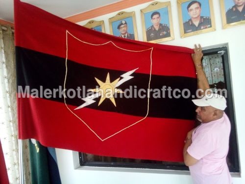 Embroidery Flag - High Grade Fabric, Vibrant Colors, Durable Design | Customized Logo, Metal Flagpole, Flying Style